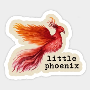 Little Phoenix Watercolor Sticker
